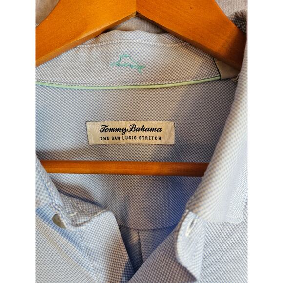 Tommy Bahama Men's The Lucio Stretch L/S Button Up Dress Shirt. Blue. Size XL - Picture 4 of 5